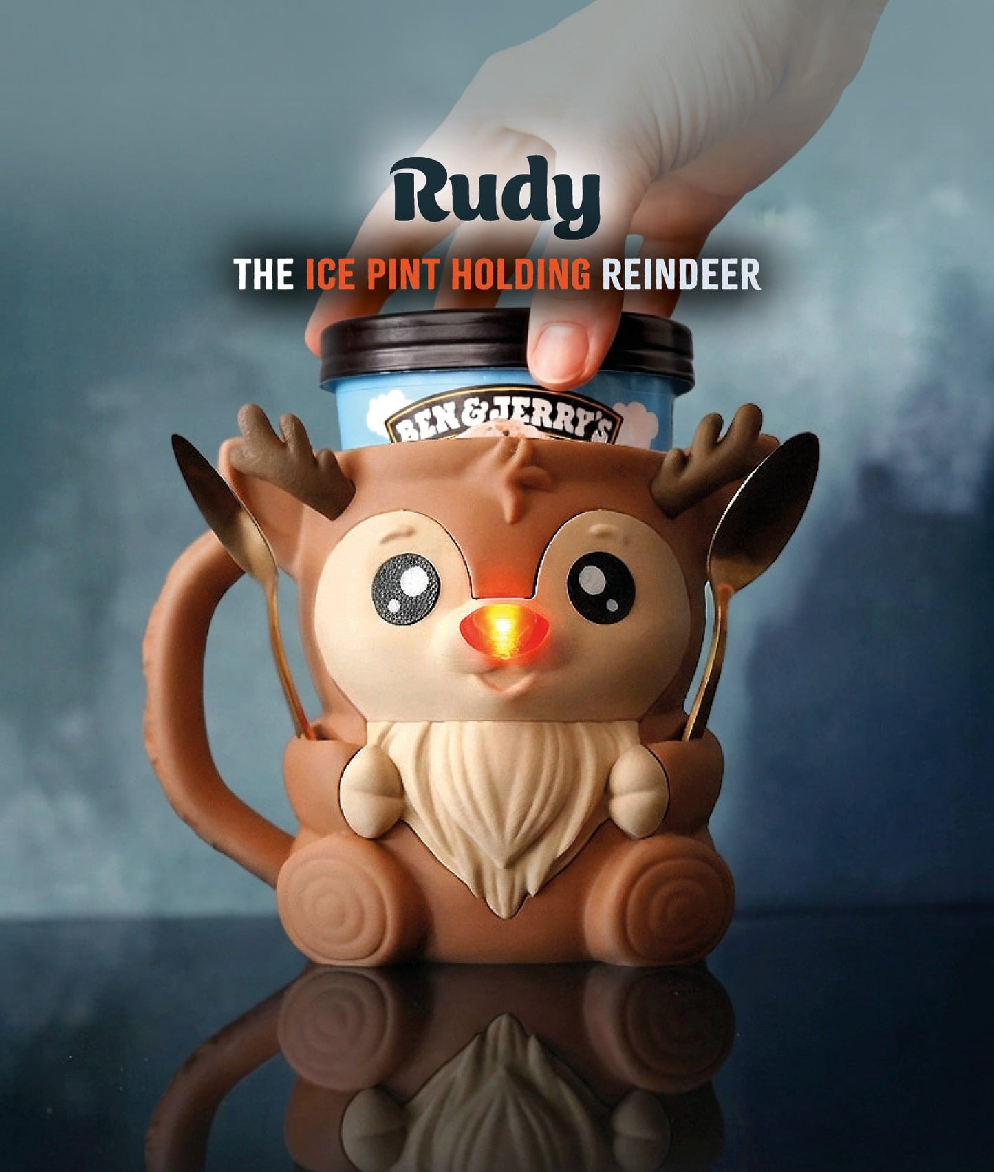 Rudy the Reindeer Ice Pint Holder