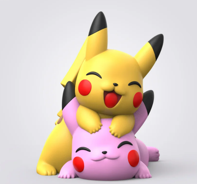 Valentijn Duo Pikachu Sleutelhanger