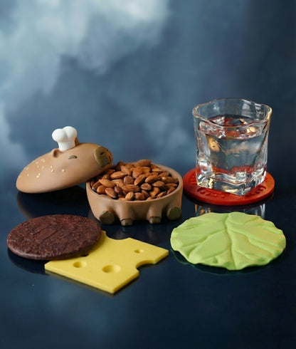 Capy-Burger Coaster Set