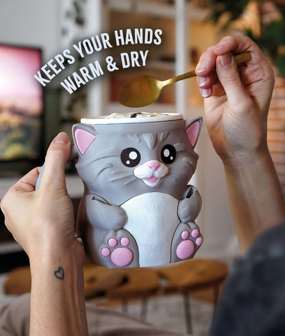 Cuddles the Cat Ice Pint Holder