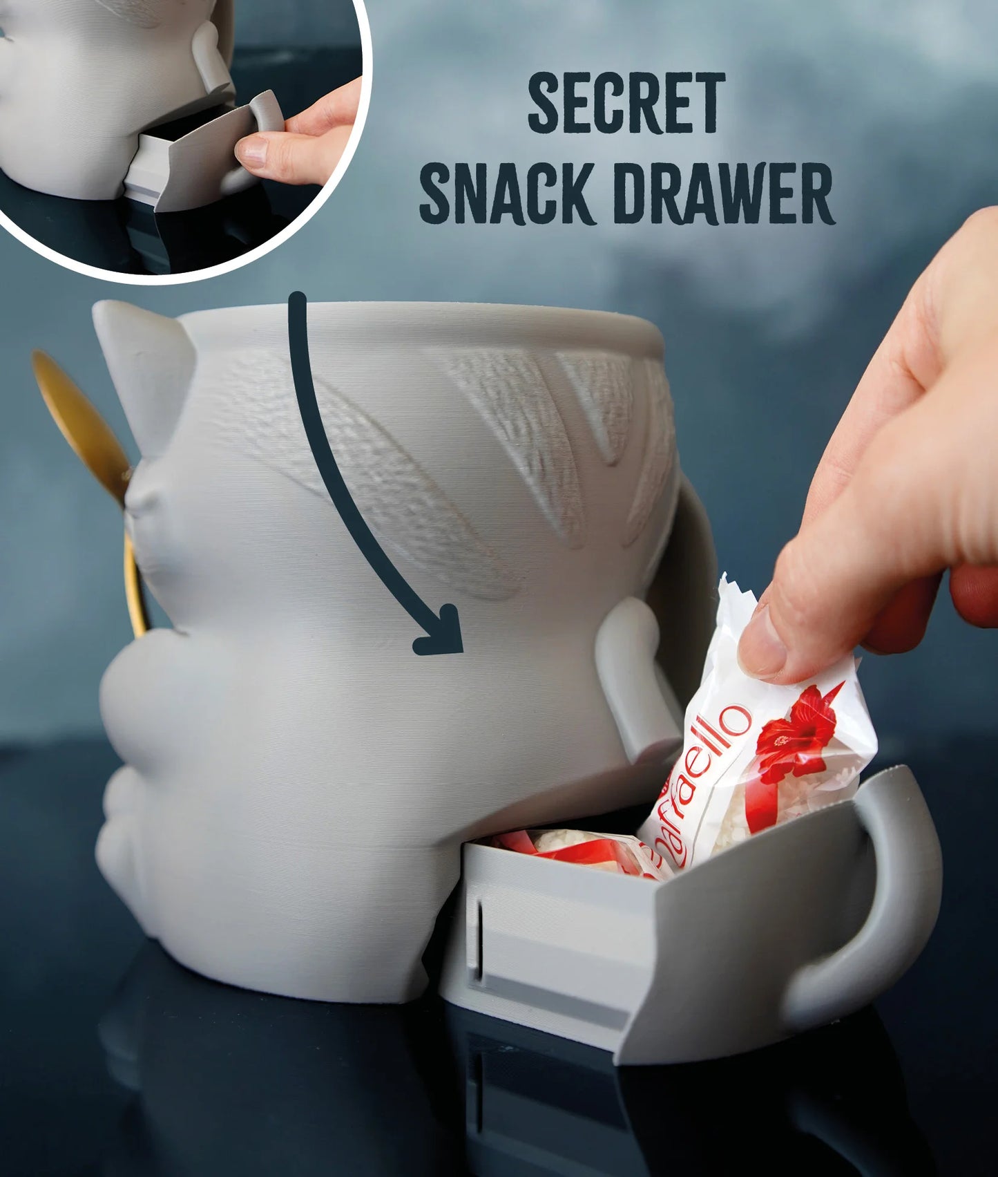 Cuddles the Cat Ice Pint Holder