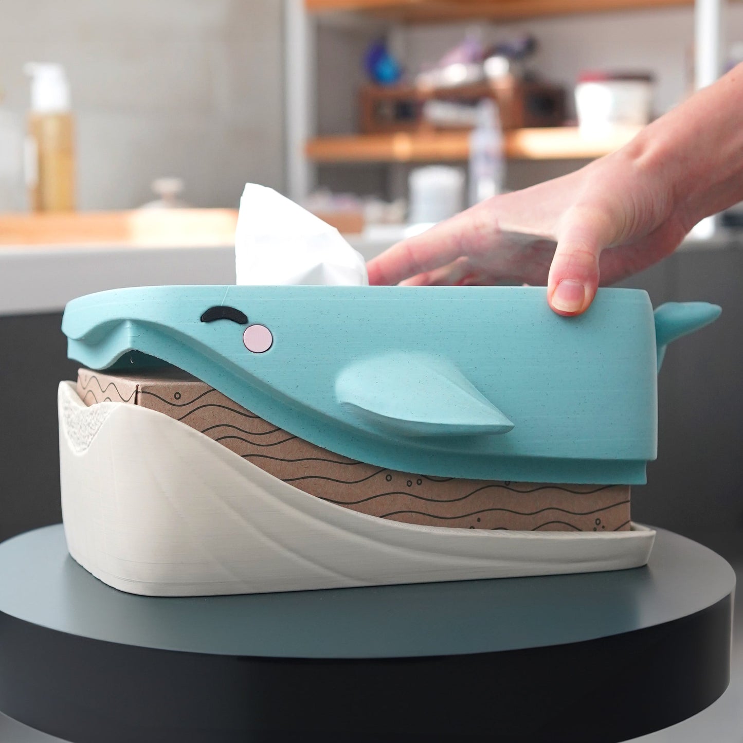 Bubbles the Whale Tissue Box